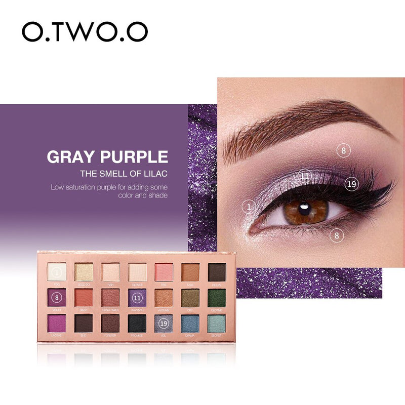 Paleta de Sombras O.TWO.O Glitter - 21 Cores